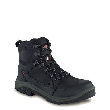 Red Wing Férfi Tradesman 6-inch Side-Zip Waterproof CSA Safety Toe Munkavédelmi Bakancs Fekete